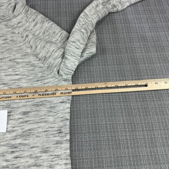 Dakini Sweater Womens XL Heather Grey Pullover‎ Cowl Neck Drawstring Thumbholes - Picture 7 of 11